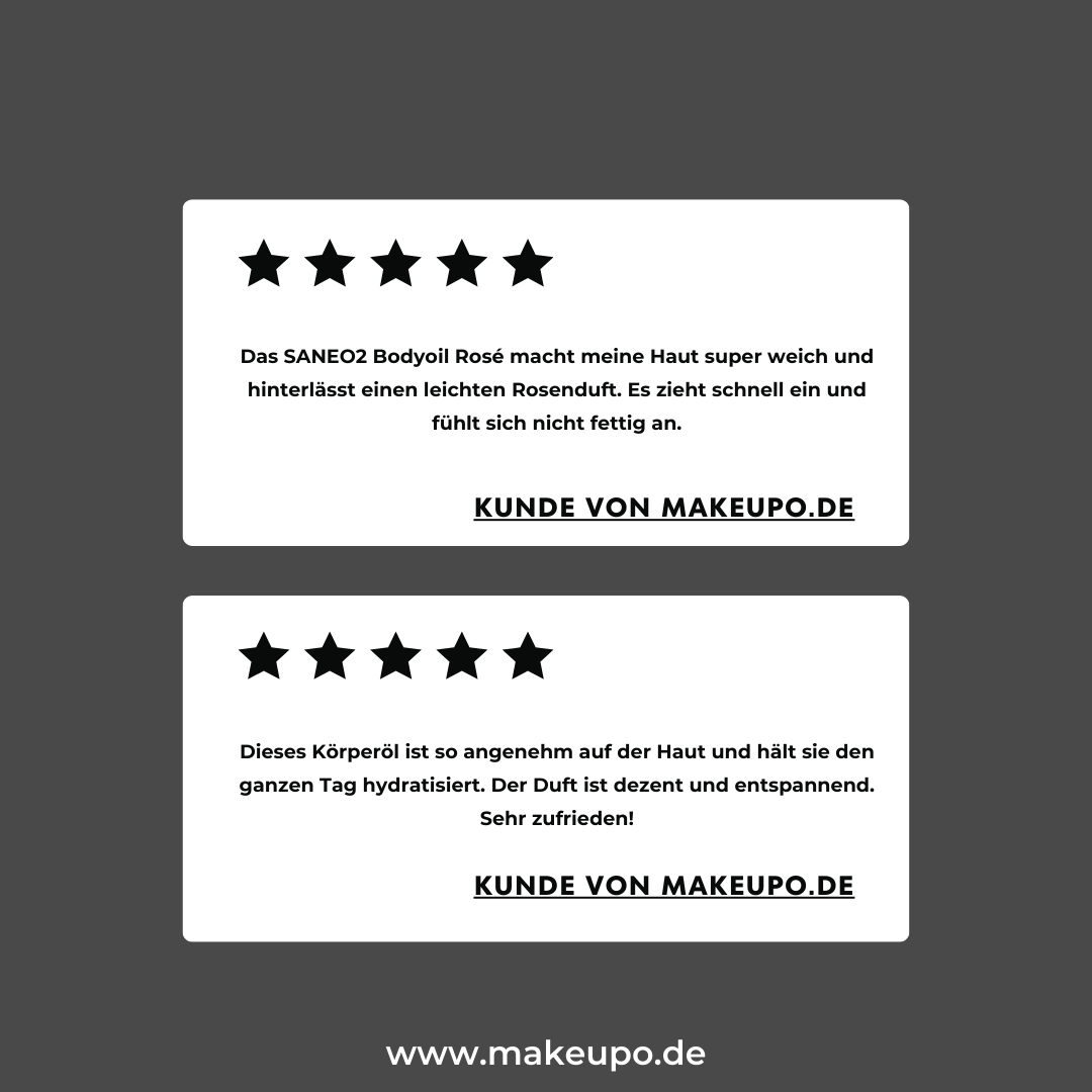 SANEO2® BODYOIL ROSÉ - PFLEGENDES KÖRPERÖL